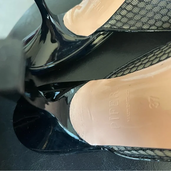 Piferi Tiana Black and Pink Mesh Women's Heels - Picture 7 of 8
